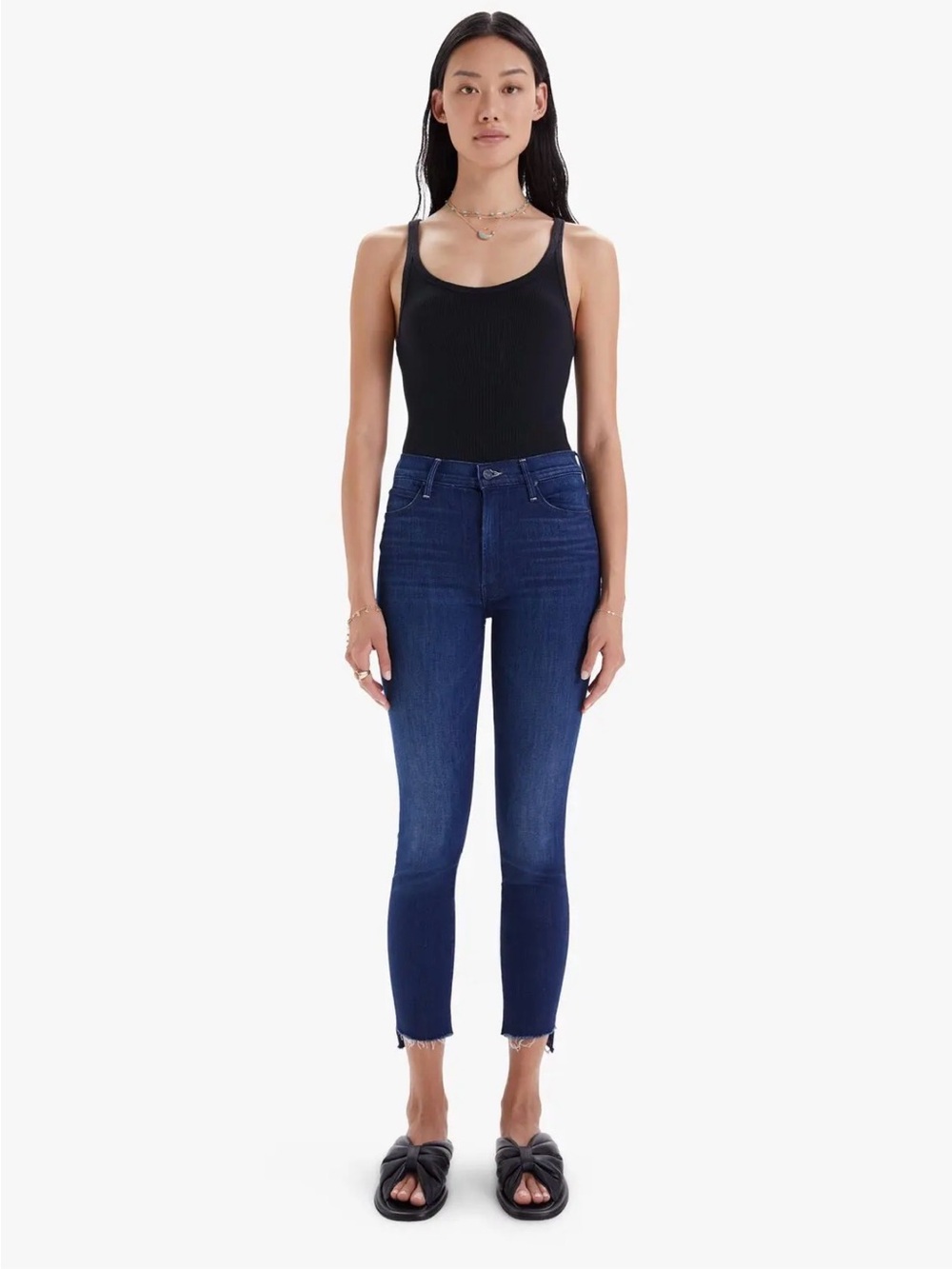 MOTHER "The Stunner Zip Ankle Step Fray" in the Cross Your Fingers wash: 27